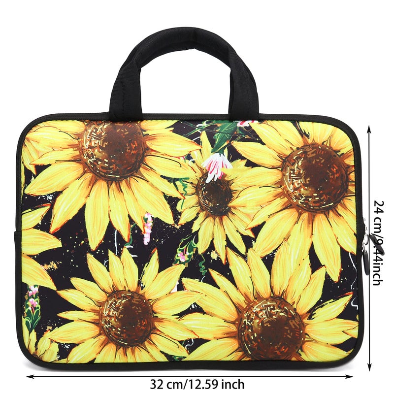 Baocool 11" 11.6" 12" 12.1" 12.5" inch Laptop Carrying Bag Chromebook Case Notebook Ultrabook Bag Tablet Cover Neoprene Fit Samsung Google Acer HP DELL Lenovo Asus (11 11.6 12.1 12.2 inch, Sunflower) - Image 4